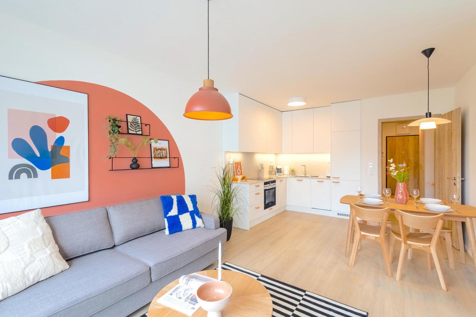 Design Apartment - Balcony, Free Parking, Yoga, 10 Mins To Center, By Gravity Prague Luaran gambar
